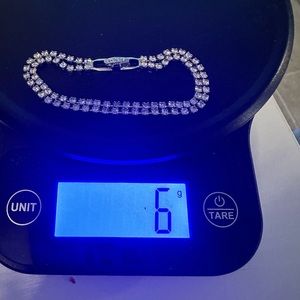 Rhinestone silver double bracelet (2 of 4 listings)